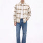 Men's Long-sleeved checked shirt with chest pocket