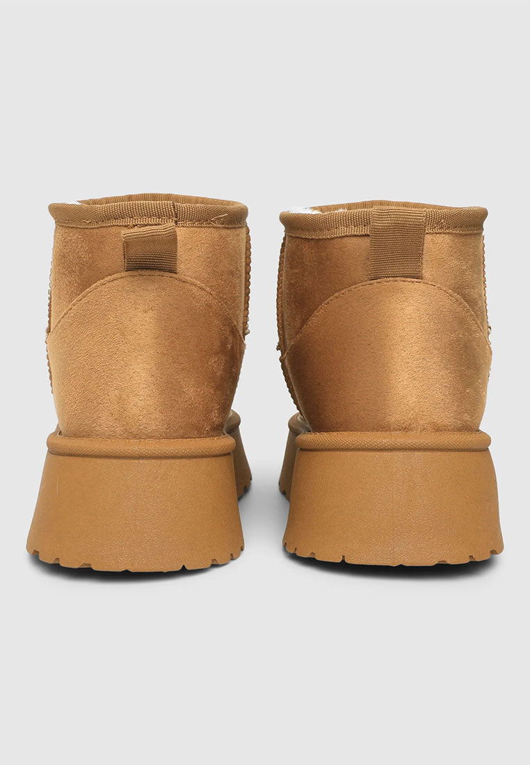 Women's Suede-Effect Platform Ankle Boots