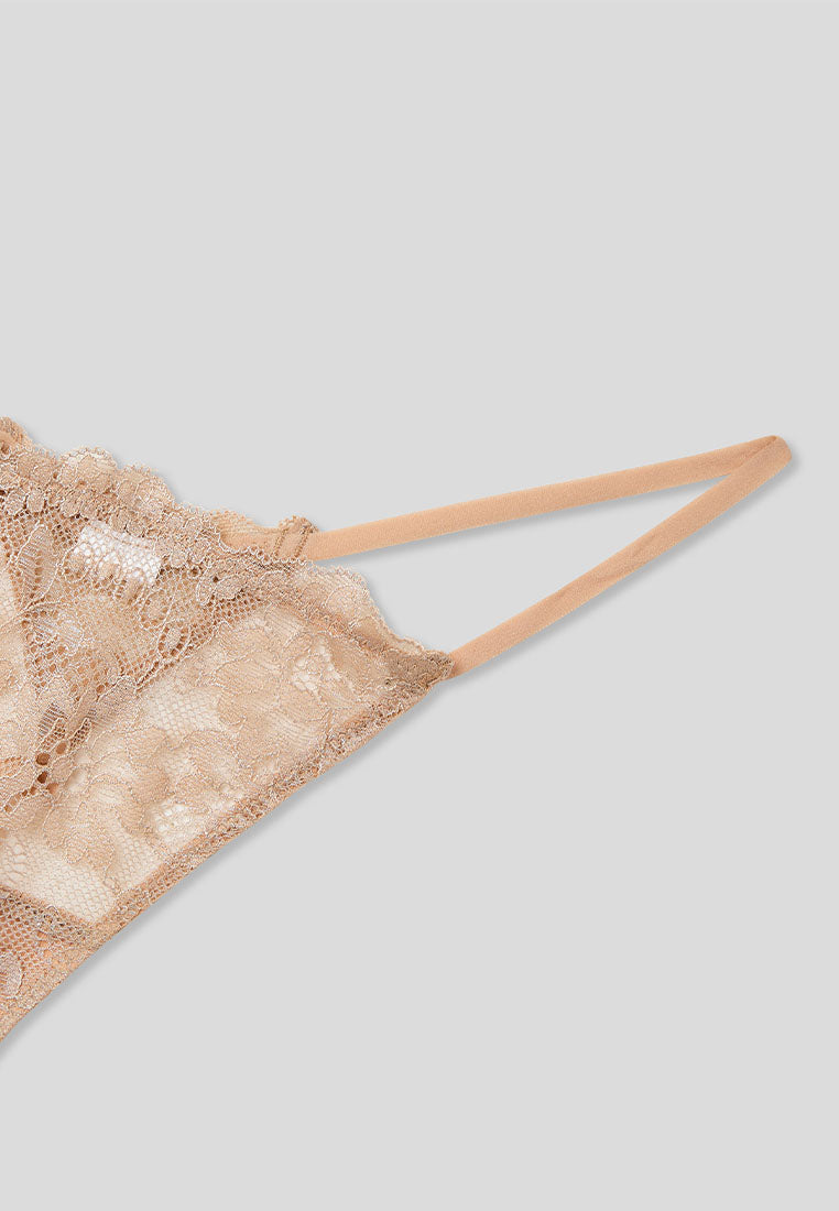 Women's Floral Lace Strappy Thong Panties