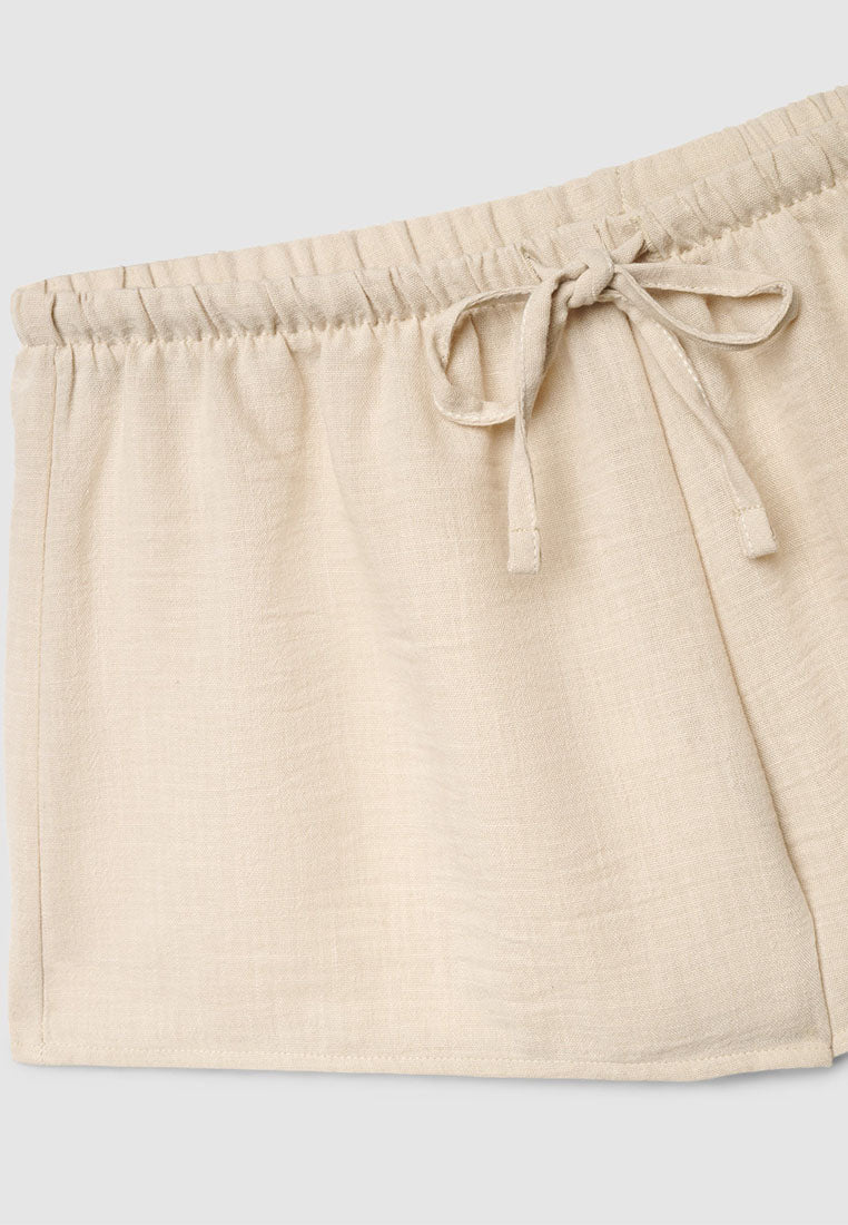 Women's Low Rise Linen Shorts