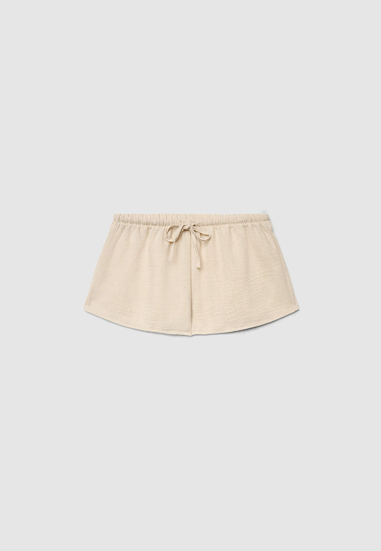 Women's Low Rise Linen Shorts
