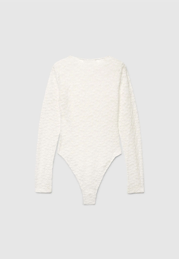 Women's Long-sleeved lace Bodysuit