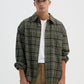 Men's Long-sleeved checked shirt with chest pocket