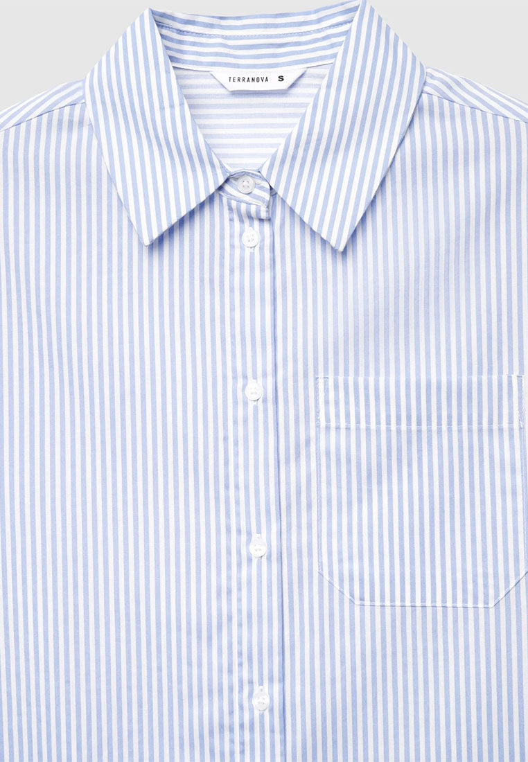 Women's Classic Blue Striped Shirt