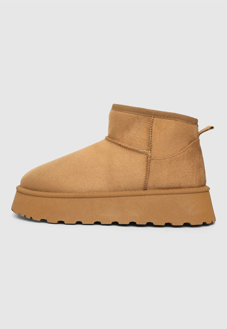 Women's Suede-Effect Platform Ankle Boots