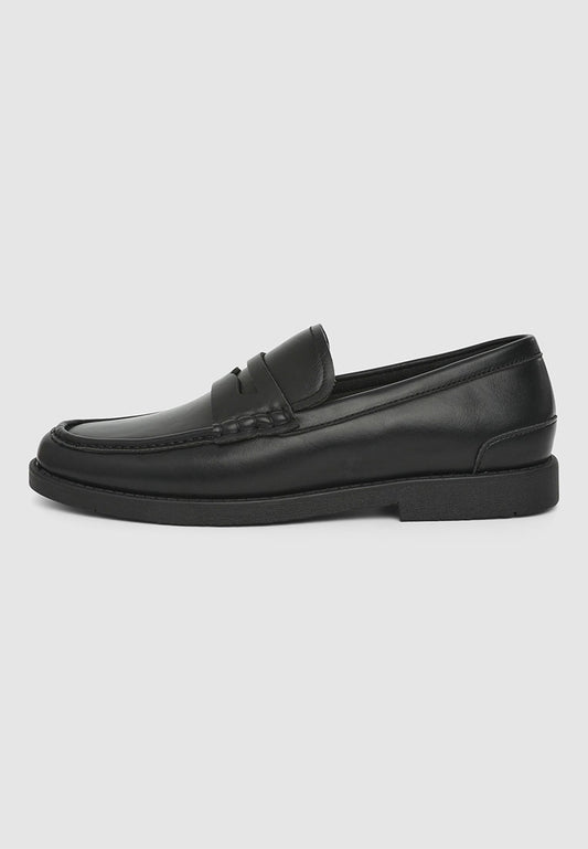 Men's Plain-colour leather-effect loafers