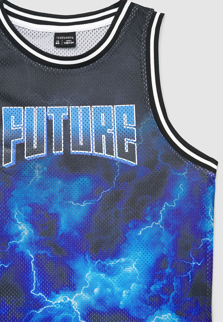 Lightning Bolt Mesh tank top for Boys
