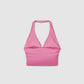 Women's Halter deep V-Neck Crop Top