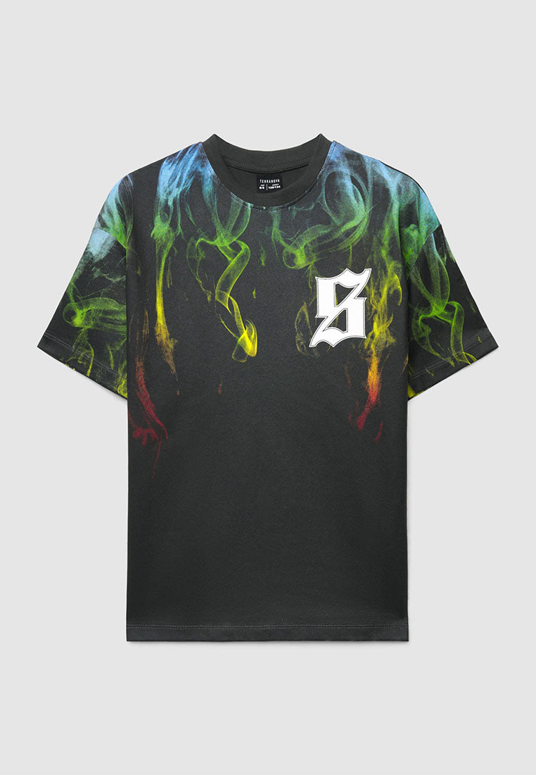 Gothic Flame Graphic Tee for Boys