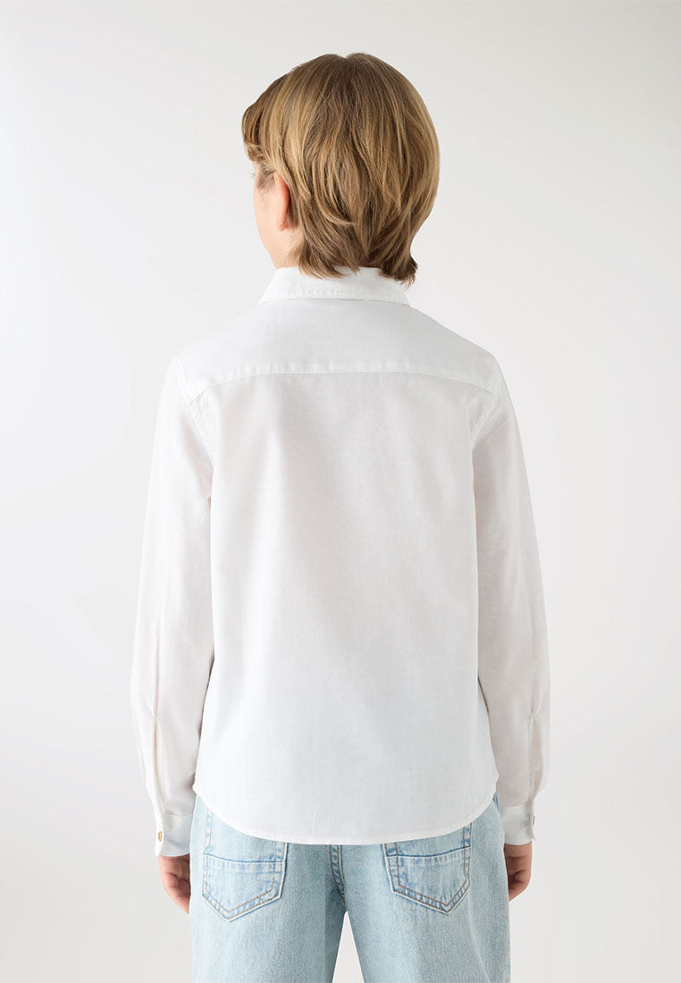 Linen-Blend Roll-Sleeves Polo Shirt for Boys