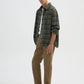Men's Long-sleeved checked shirt with chest pocket