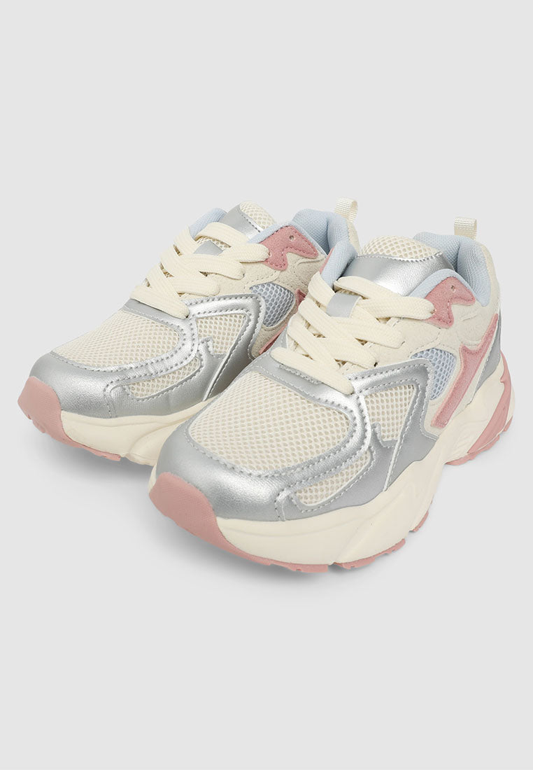 Sneakers with mesh insert and chunky sole for Girls