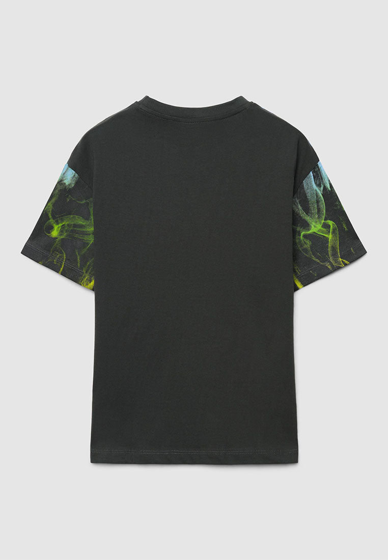 Gothic Flame Graphic Tee for Boys