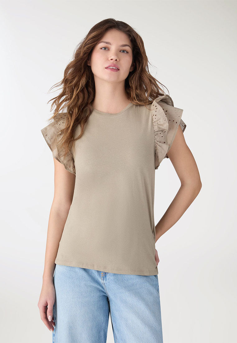 Women's Ruffle-trimmed Sleeves