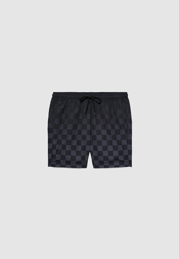 Men's Checkered Drawstring Short