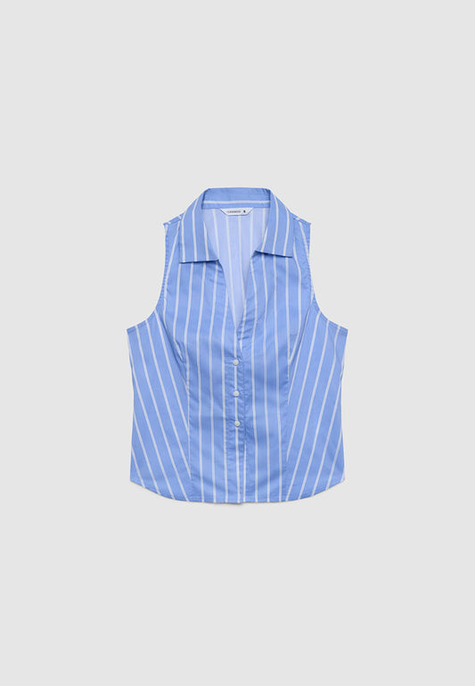Women's Striped Short Sleeve Shirt