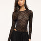 Women's Long-sleeved lace Bodysuit
