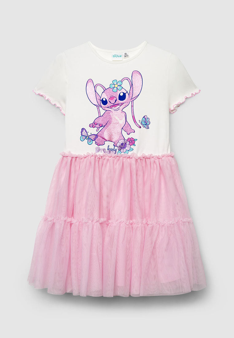 Stitch Print Tulle Tutu Dress