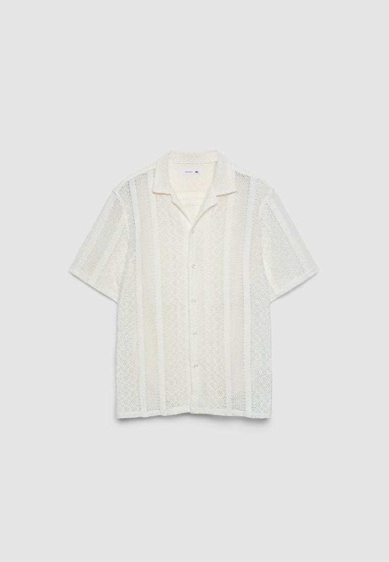 Men's Crochet Bowling Shirt