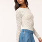 Women's Long-sleeved lace Bodysuit