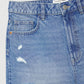 Women's Ripped Denim Bermuda Shorts