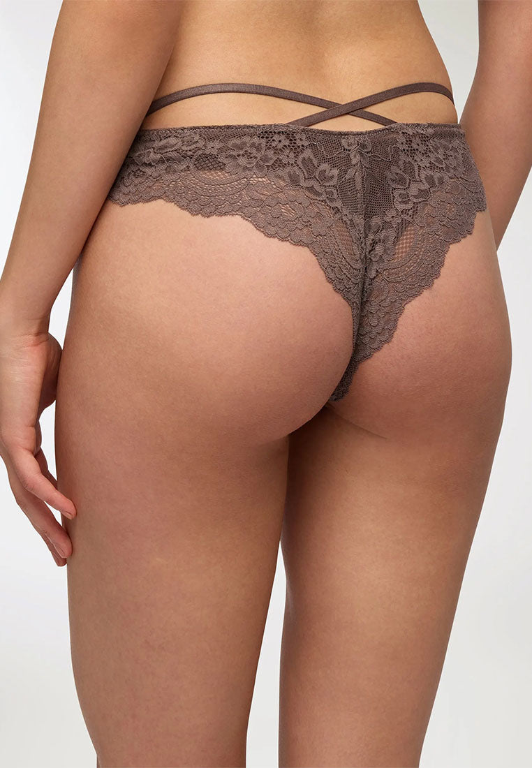 Women's Floral Lace Lace-Up Bikini Panties