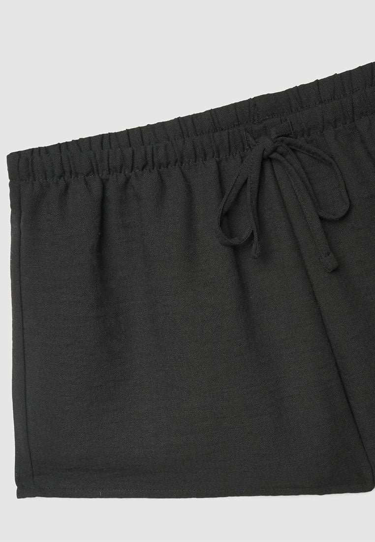 Women's Low Rise Linen Shorts