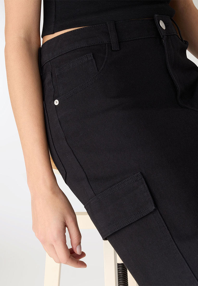 Women's Above the Knee Wide Shorts with 6 Pocket