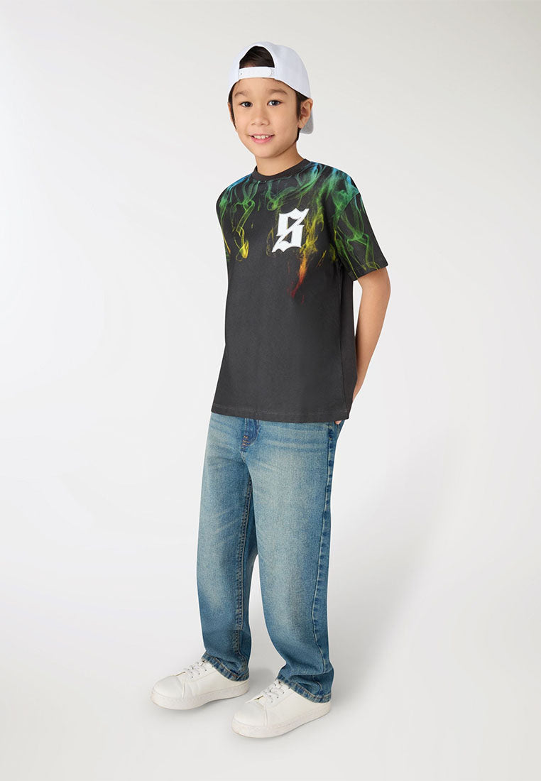 Gothic Flame Graphic Tee for Boys