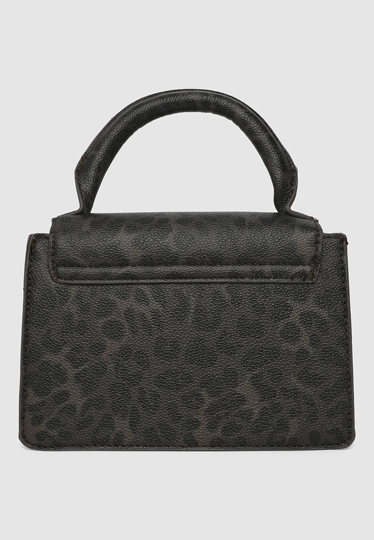 Women's Handbag with animal print shoulder strap