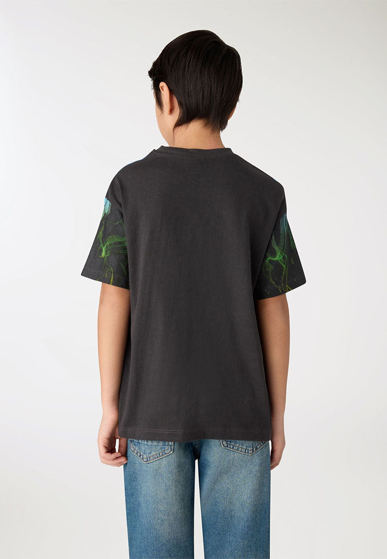 Gothic Flame Graphic Tee for Boys