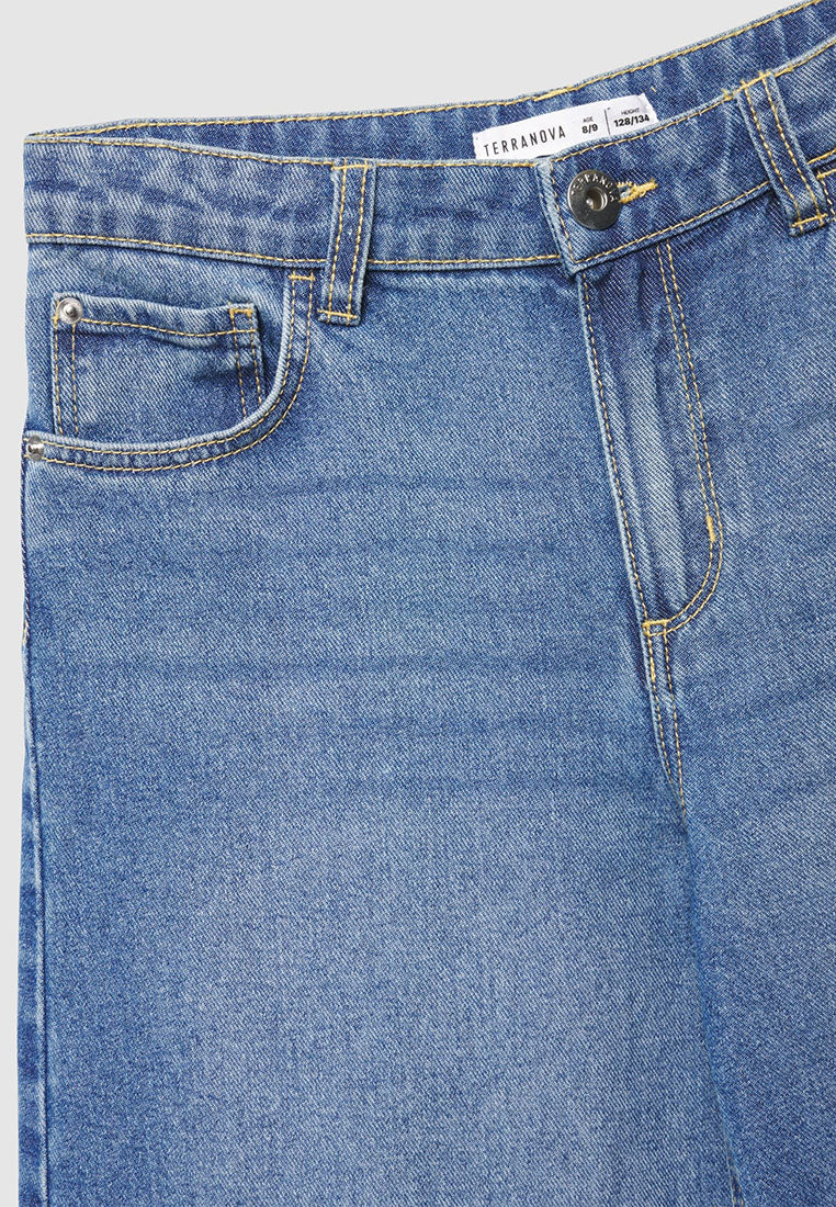 Thigh-Rip Flare Jeans for Girls