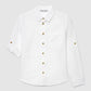 Linen-Blend Roll-Sleeves Polo Shirt for Boys