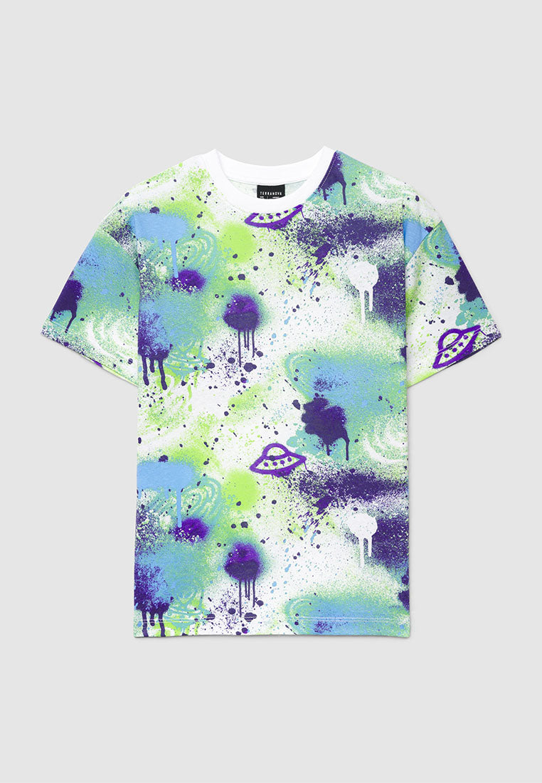 Graffiti UFO Graphic Tee for Boys