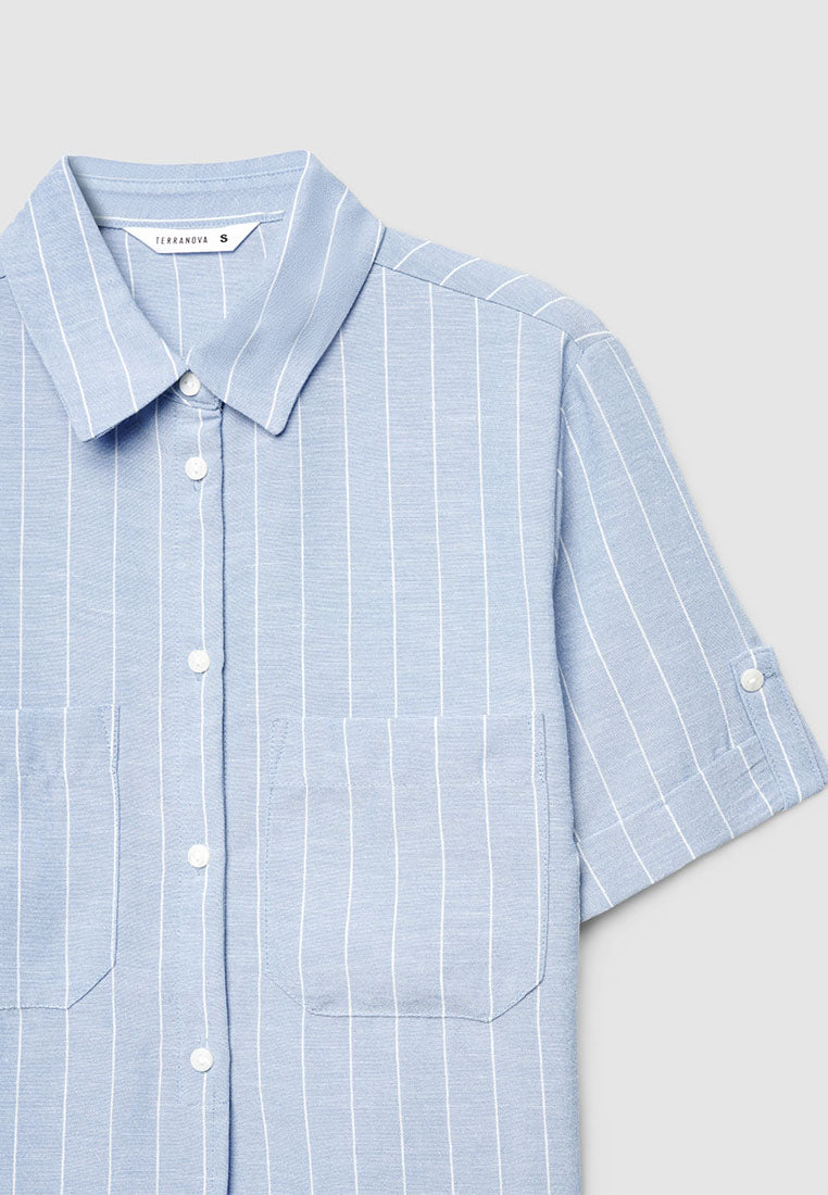 Women's Short Sleeve Patterned Shirt