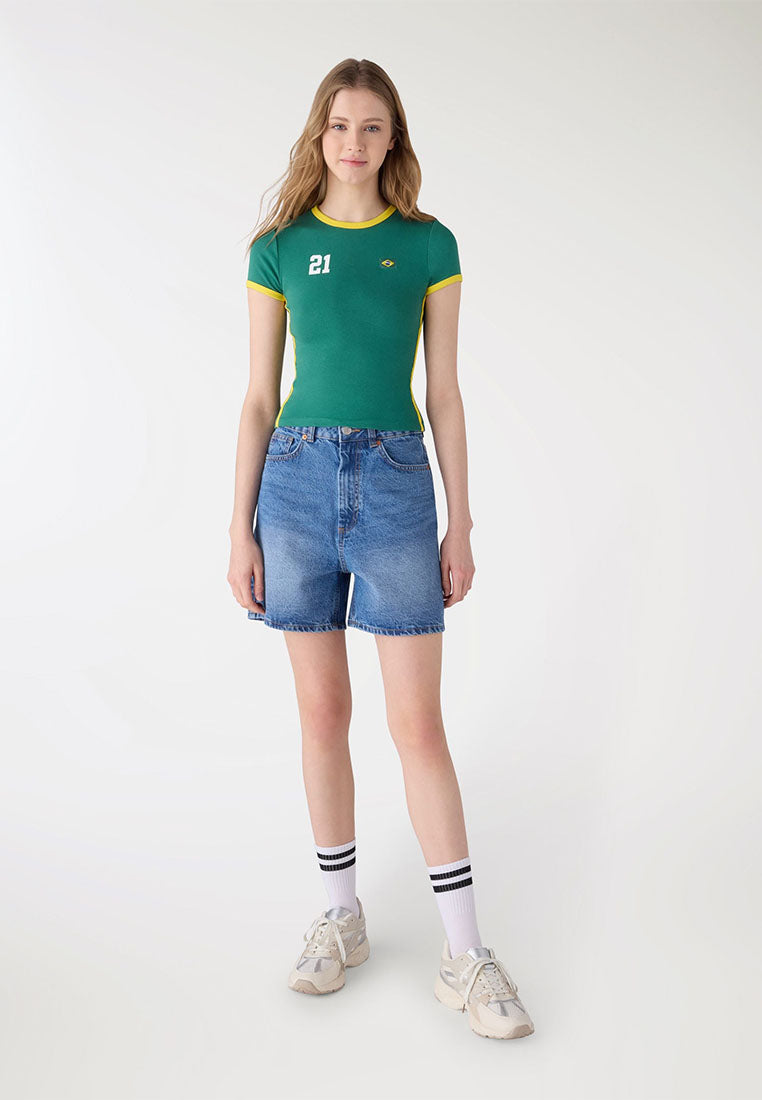 Women's High-waisted Denim Shorts