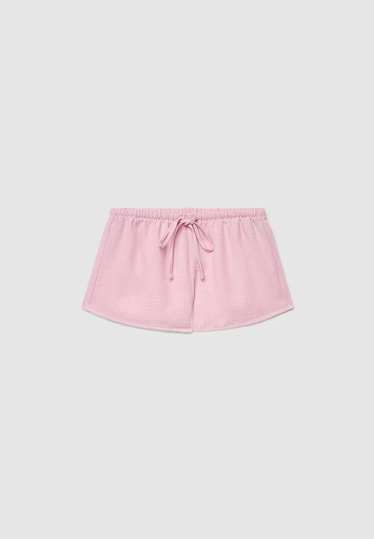Women's Low Rise Linen Shorts