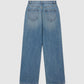 Women's Wide Leg Mid-Wash Denim Jeans