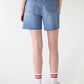 Women's Ripped Denim Bermuda Shorts