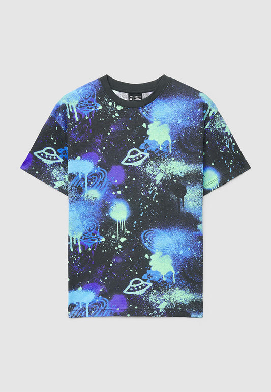 Graffiti UFO Graphic Tee for Boys