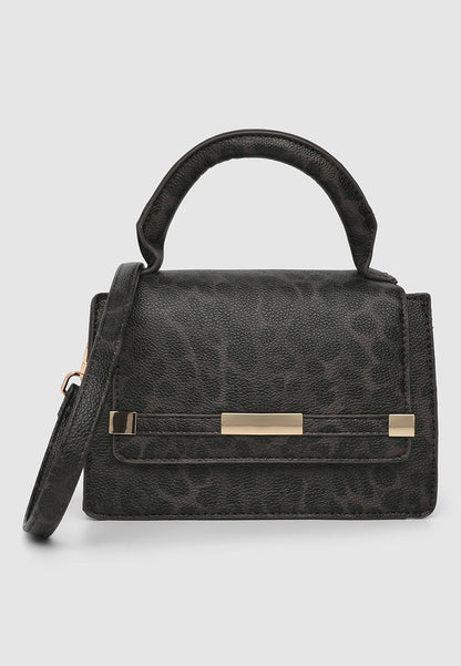 Women's Handbag with animal print shoulder strap