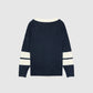 Women's Inlaid Number V-neck Sweater