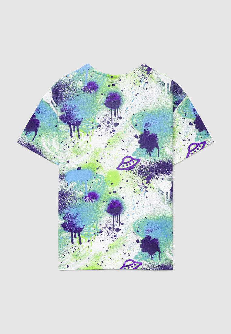 Graffiti UFO Graphic Tee for Boys