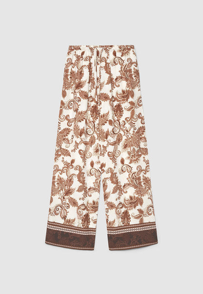 Women's Paisley Wide-leg Trousers
