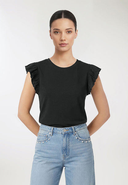 Women's Ruffled Sleeves T-shirt