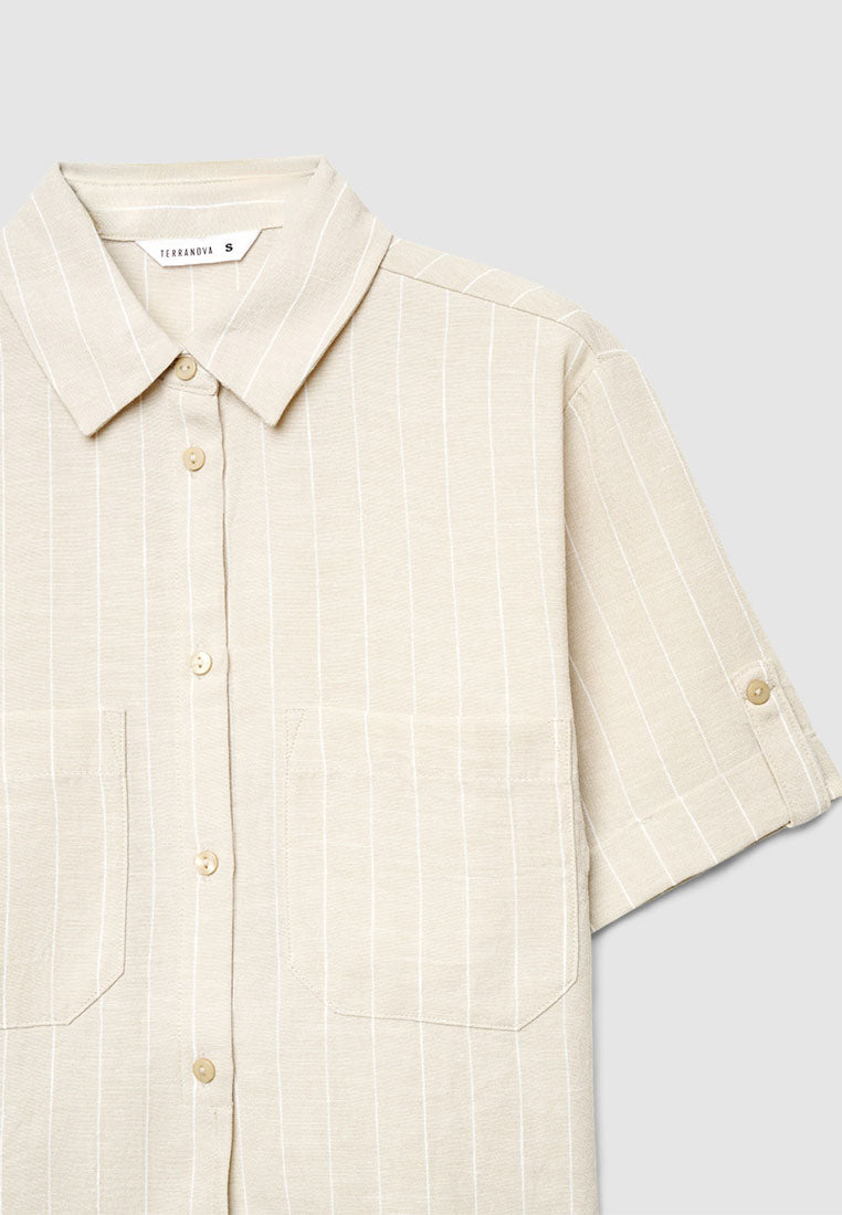 Women's Short Sleeve Patterned Shirt