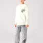 Hooded zip-up sweatshirt with bear print for Boys