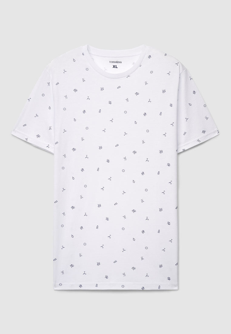 Men's Summer Icon Allover Print Tee