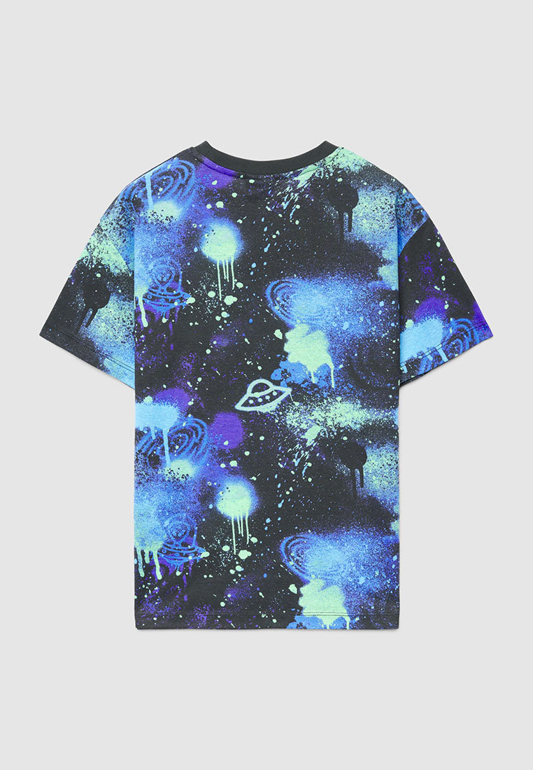 Graffiti UFO Graphic Tee for Boys