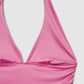 Women's Halter deep V-Neck Crop Top